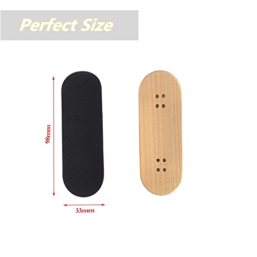 10Pcs Pre-Cut Fingerboard Grip Tape, 34mmx98mm Pro Mini Finger Skateboards One Step Install Foam Adhesive Stickers Wooden Non Slip Tape (10 Pcs) - color: Style1 10pcs