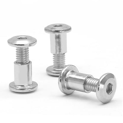 M6x12mm Hex Drive Socket Cap Bolt, Silver, 35 Pair (70 Piece) | Allen Wrench Included, Countersunk Screw Barrel Nuts, Binding Screws, For Crib Replacement Belt Cabinet - color: Silver, size: M6x12mm (30 Pair)