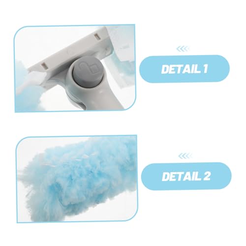 Vaguelly Telescoping Cobweb Duster with 360° Swivel Head and Washable Non-Woven Fabric, Aluminum Alloy Extension Pole for Room Dust Removal and Household Cleaning, Multiangle Adjustable