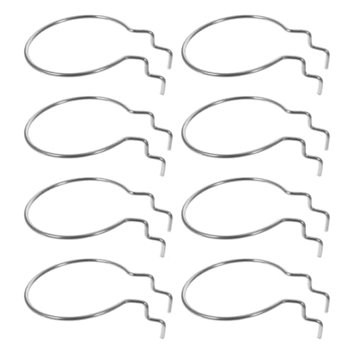 8pcs Heavy Duty Metal Pegboard Hooks, Dual Wire Pegboard Tool Holders for Garage and Workshop, Silver Industrial Hardware Hanging Board Accessories