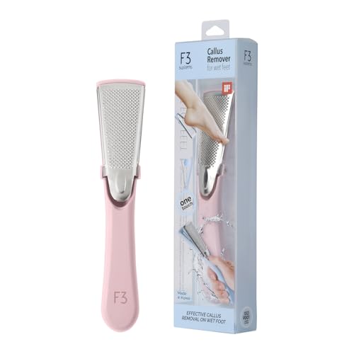 Stainless Steel Callus Remover, Effective for Thick Callus and Cracked Feet Pedicure Rasp, Remove Hard Skin, Grater Foot File, Foot Scrubber, Professional Foot Care (Pink) - color: Pink