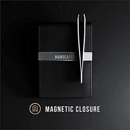 MANSCAPED® Shears 2.0 Tempered Stainless Steel Men's Nail Kit, Fingernail Clippers, Safety Scissors, Tweezers and Nail File, Travel Manicure Pedicure Set, 4-Piece Luxury Grooming Kit with Compact Case - size: The Shears 2.0