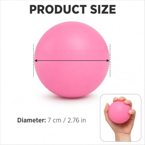 Hand Exercise Grip Ball, Finger Strengthener, Wrist and Hand Training Tool for Sports and Fitness - color: Pink