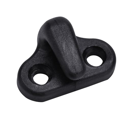 4 Black Double Hole Lashing Hooks for Kayak Canoe Boat with Stainless Steel Screws Boating Accessories Marine Gear Kayak Hardware