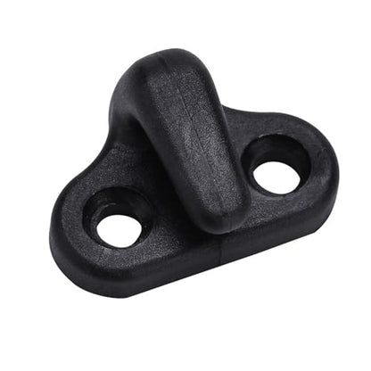 4 Black Double Hole Lashing Hooks for Kayak Canoe Boat with Stainless Steel Screws Boating Accessories Marine Gear Kayak Hardware