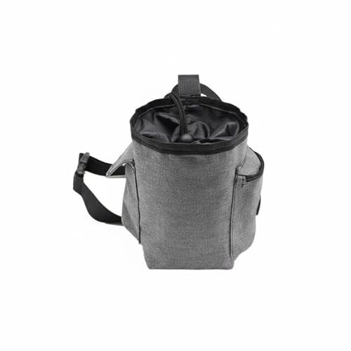 Climbing Chalk Pouch Chalk Bag Sports Chalk Pouch Brush Slot Secure Suitable for Climbing Weightlifting - color: Grey