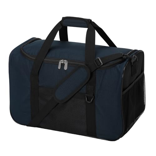 35L Sports Gym Duffle Bag - 19 inch Weekender Duffel for Workout, Basketball, Fitness, Training (Navy Blue) - color: Navy Blue