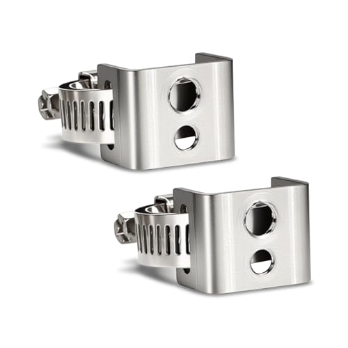 2Pcs Sign Mounting Brackets for Poles, Adjustable Clamp Fits 1.3"-2.24" Posts, Street Sign Hardware for Traffic & Parking, Rust Resistant Kit (1.3"-2.24") - size: 33-57