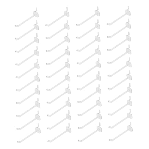 Veemoon Oval Hole Pegboard Accessories 50pcs Small Pegboard Hooks for Storage Retail Garage Organization Hooks