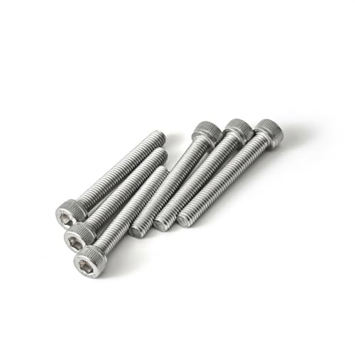 M4 x 50mm (30 Pack) Socket Head Cap Screws, 304 Stainless Steel Bolts with Hex Spanner, Allen Socket Drive, Full Thread, Bright Finish