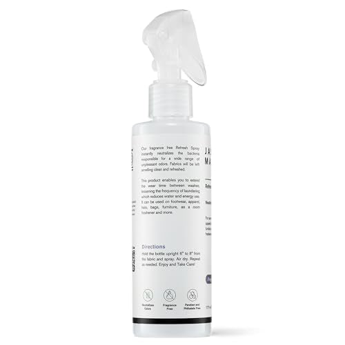 Jason Markk Refresh Spray, Shoe Deodorizer, Odor Eliminator, Sneaker Care and Freshener, Ideal for Footwear, Hats, Accessories, Unscented, 6oz