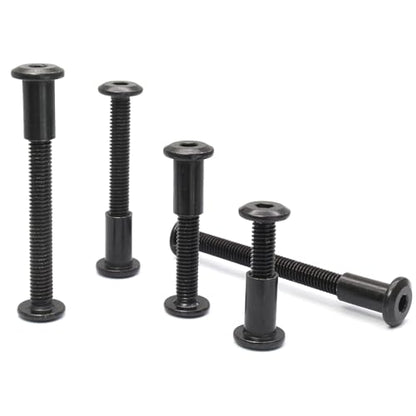 M6 Hex Drive Socket Cap Bolt Kit, Black, 30 Sets | M6x20/30/40/50/60mm, Includes Allen Wrench, Countersunk Screw Barrel Nuts, Binding Screws, For Furniture & Cabinet - color: Black, size: M6x20/30/40/50/60mm