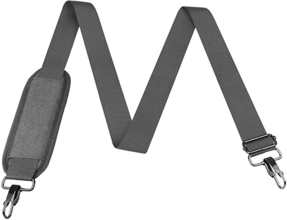 Shoulder Strap 56 inch, Universal Adjustable Thick Soft Duffel Bag Shoulder Strap Replacement Comfortable Belt with Metal Swivel Hooks for Laptop Messenger Bag, Briefcase, Shoulder Bag, Dark Gray - color: Dark Gray