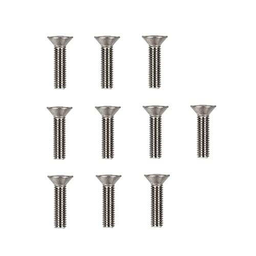 Atomik Climbing Holds Set of 10 Flat Head 1-1/2 Inch Stainless Steel Bolts - size: 10 Pack Flat Head 1.5 in Stainless