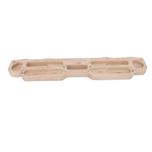 RiToEasysports Wooden Rock Climbing Hangboard, Solid Wood Fingerboard for Bouldering and Pull Up Training, with Mounting Kit for Home and Gym Use