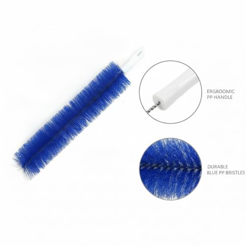 Fan Cleaning Brush, Slim PP Plastic Duster with Long Handle for Ceiling Blades and Tight Gaps, High Dusting Tool from Floor - color: Blue