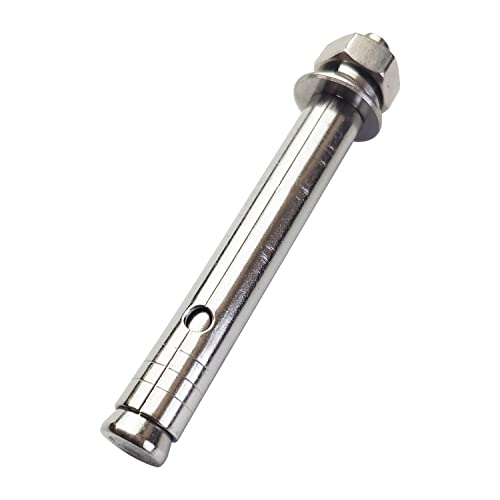 10 Pack M8x80mm Expansion Bolts Anchor Bolt 304 Stainless Steel External Hex Expansion Screw Bolt Sleeve Anchor Fastener Wall Concrete - size: M8*80