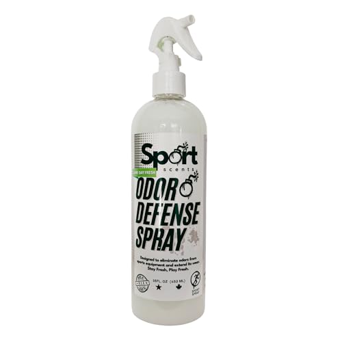Sports Scents Odor Defense Spray - Sports Gear Odor Eliminator & Deodorizer - Neutralizer & Refresher Spray for Sports Equipment, Sportswear, Shoes, Athletic Jerseys, & Outdoor Gear - 16 Fl Oz
