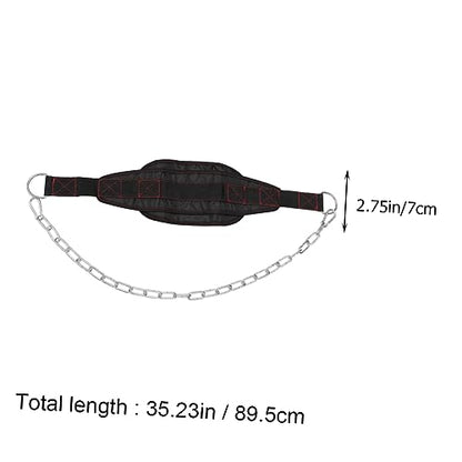Mikikit Dip Belt Chain for Weightlifting Design for Weight Training Supports Back and Upper Body for Dips Chin Ups and Pull Ups