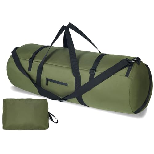 Arxus Duffle Bag 30L/50L/90L Long Travel Bag for Baseball Bat Tent Large | Extra Large Luggage, Sport Equipment Storage, Camping, Gym, for Men, with Shoulder Strap - color: Green, size: 50L