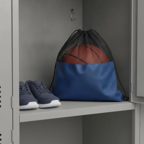 Oxford Cloth Drawstring Bag for Shoes and Essentials, Durable Gym Sack with Secure Closure, 13 x 3.3 Inches - color: Navy
