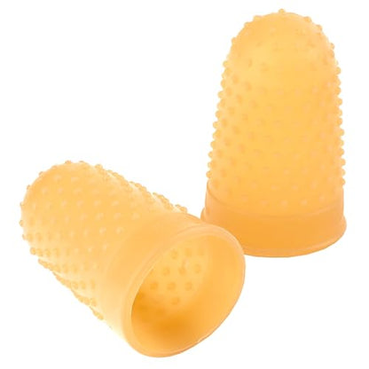 Swingline® Rubber Fingertips, #11 1/2, 5/8" Diameter, Amber, Box Of 12 - size: Medium (Size 11-1/2)
