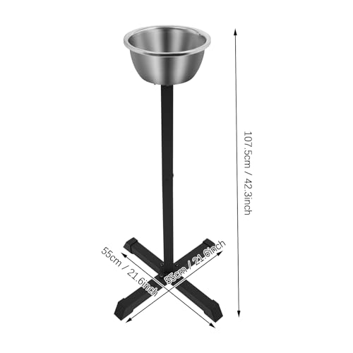 Portable Gym Chalk Stand, Freestanding Chalk Holder with Stainless Steel Bowl, Gym Chalk Holder Bucket for Gymnastics Weight Lifting Climbing Accessories