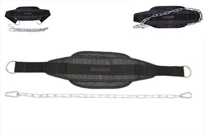 Weight Lifting Belt With Chain – Weighted Pull Up Belt | Sturdy Chain Design, Core Support for High-Intensity Training, Stabilizes Lower Back and Reduces Injury Risks