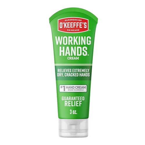 O'Keeffe's Working Hands Hand Cream for Extreme Dryness - 3 oz Travel Size Tube (1 Pack) - Repairing Skincare for Cracked, Dry Hands | camping-soaps-and-shampoos