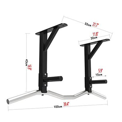 Fitness Equipment Wall Mounted Pull Up Bar, Space Saving Ceiling Steel Fitness Horizontal Bar, Home Gym Strength Training Bar, Load 661 LB