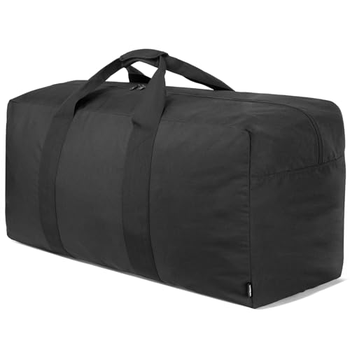 Vorspack Extra Large Duffle Bag for Travel - 100L Duffel Bag for Men Gear Bag for Storage Foldable Weekender Bag for Overnight Camping - Black - color: Black, size: 100 l