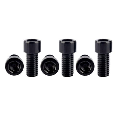 6Pcs Bike Screws M6x10 12 16 18 20 25 30 35mm Stainless Steel Socket Head Cap Allen Hex Bolt (Black, M6 x12mm) - color: Black, size: M6 x12mm