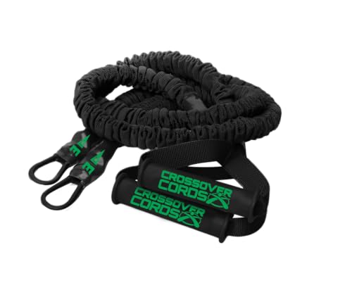 Crossover Cords - Blackout - Shoulder Resistance/Exercise Bands - Perfect for Warmups, Arm Care, Rotator Cuff Exercise or Physical Rehab from Injury - One Set of 2 Cords - Crossover Symmetry - color: 3 lbs