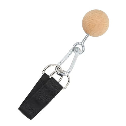 CHICIRIS Wooden Pull Up Balls, Rock Climbing Holds Training Set Arm Strength Trainer with 304 Stainless Steel Hook and Loop, for Home Gym Workout