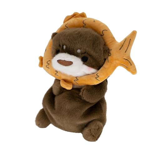 Rock Climbing Chalk Bag – Cute Plush Chalk Bag for Bouldering, Gym, Indoor & Outdoor Climbing – Drawstring Closure, Adjustable Waist Belt – Fun Character Design for Climbers - color: Brown