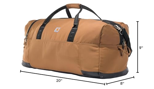Carhartt Classic Duffels, Heavy-Duty Bag for Jobsite, Gym, & Travel, 35L, Carhartt Brown - color: Carhartt Brown, style: 35l