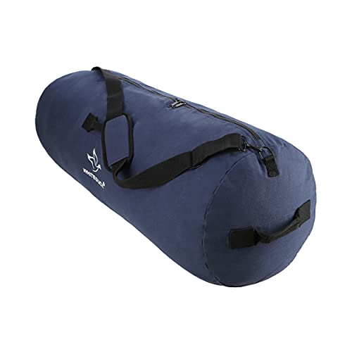 WHITEDUCK HOPLITE Heavy Duty Military Canvas Duffel Bag, Army Cargo Style, Foldable Tactical Outdoor Bag, Travel, Storage - color: Navy, size: Extra Large 30" x 50"