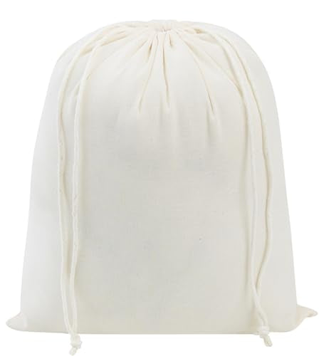 PALTERWEAR 100% Cotton Drawstring Bags 10‑Pack 9x12 Lightweight 70 GSM Muslin Pouch Set | Reusable Gift, Craft, Pantry, Travel Storage | Double Drawstring (Natural Beige, 9 x 12 Inches) - size: 9 x 12 Inches