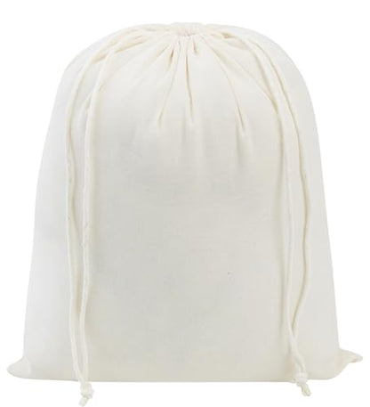 PALTERWEAR 100% Cotton Drawstring Bags 10‑Pack 9x12 Lightweight 70 GSM Muslin Pouch Set | Reusable Gift, Craft, Pantry, Travel Storage | Double Drawstring (Natural Beige, 9 x 12 Inches) - size: 9 x 12 Inches