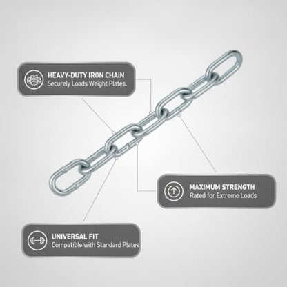 1 PC Weighted Dip Belt with Iron Chain, Heavy Duty Strength Training Attachment for Pull Ups and Dips