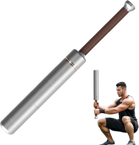 Motion Space Adjustable Macebell Clubbell for Strength Training, Premium Steel Indian Club for Full Body, Muscles, Shoulder, Grips & Forearms Workouts to Stretching - color: Upgrade Silver-30lbs