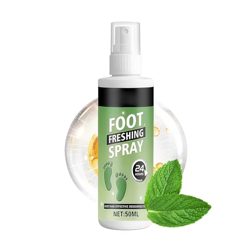 Shoe Deodorizer Spray 60ml Powerful Long-Lasting Elimination | Shoe Refresher Spray for Leather Boots Footwear Tennis Hockey Closet Home Sneaker