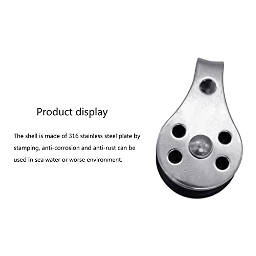 Stainless Steel Nylon Pulley Single Wheel Buckle Bearing Lifting Rope Pulley for Workout Bodybuilding Exercise Single Wheel Hoverboard Skateboard