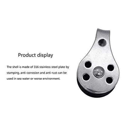 Stainless Steel Nylon Pulley Single Wheel Buckle Bearing Lifting Rope Pulley for Workout Bodybuilding Exercise Single Wheel Hoverboard Skateboard