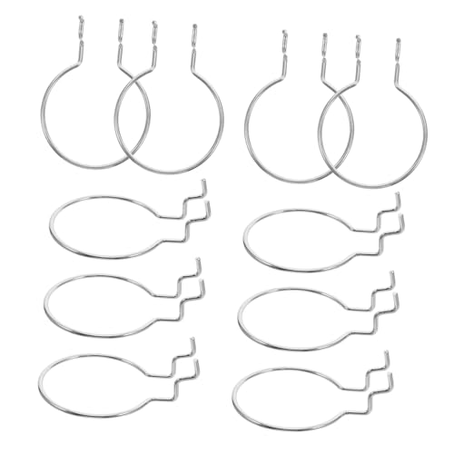 Ciieeo 10-Piece Metal Pegboard Hooks Set Iron Hanging Board Accessories for Garage and Craft Room Sturdy Tool Hangers Organizer Silver Finish