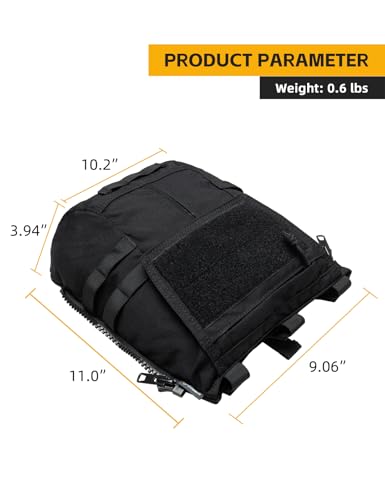 IDOGEAR Tactical Zip-on Panel Pouch Military Backpack Vest Accessory Bag for CPC AVS JPC2.0 - color: C:black