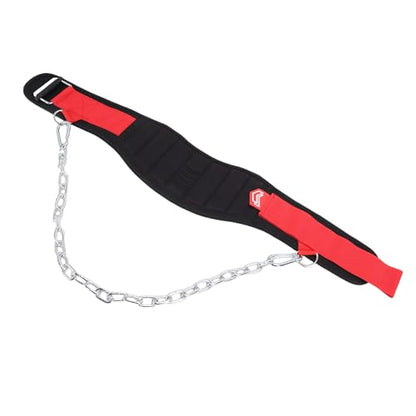 Weighted Dip Belt, Weightlifting Belt with Heavy Duty Chain & Padded Comfort for Pull Ups & Strength Training - color: S