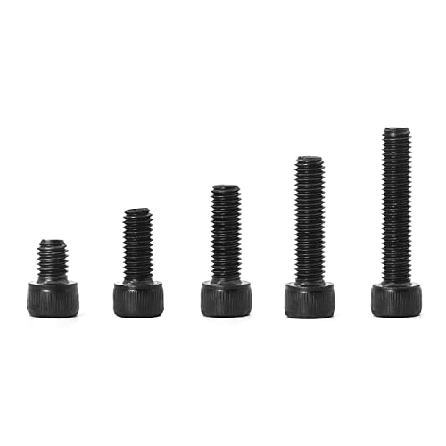 M5 x 8mm 12mm 16mm 20mm 25mm Hex Socket Head Cap Screws Bolts, 12.9 Grade Alloy Steel, Black Oxide Finish, Allen Hex Drive, Metric Machine Fully Threaded, Assortment Kit 50PCS - size: M5 x 8/12/16/20/25mm (50PCS)