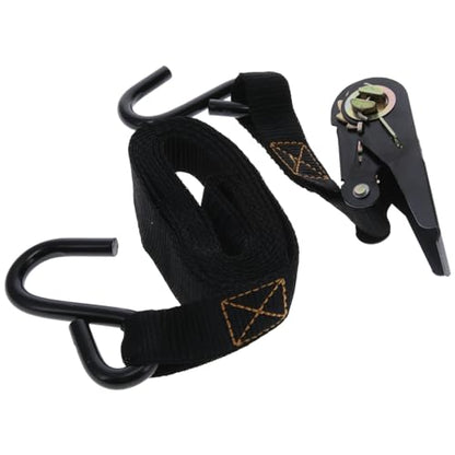 MUDDY 1" X 8' Rugged Durable Lightweight Reliable Adjustable Versatile Outdoor Treestand Ratchet Tie Down Strap with 2 Hardened Steel Hooks, 1 Pack - style: 1 Pack