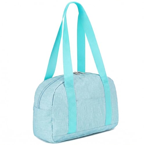 Mini Gym Bag for Women Girls, 12 inch Small Gym Tote, Lightweight Small Carry On Duffle Bag for Travel Sports - color: Light Green